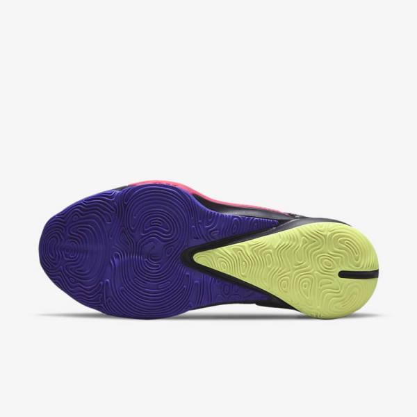 Purple / Pink / Purple / Light Lemon Women's Nike Zoom Freak 3 Basketball Shoes | NK013FNJ