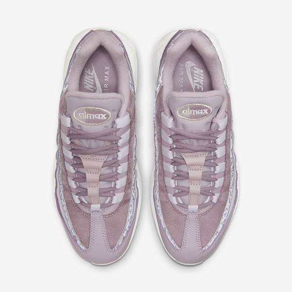 Purple / White / Metal Silver Women's Nike Air Max 95 Sneakers | NK218QYP