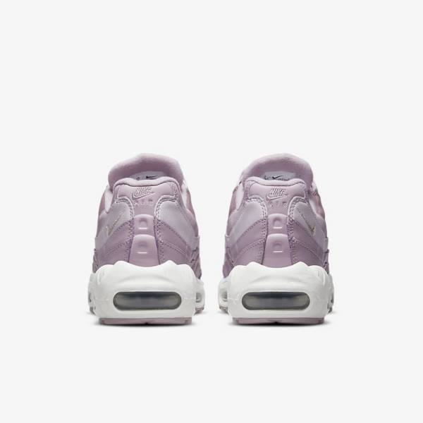 Purple / White / Metal Silver Women's Nike Air Max 95 Sneakers | NK218QYP