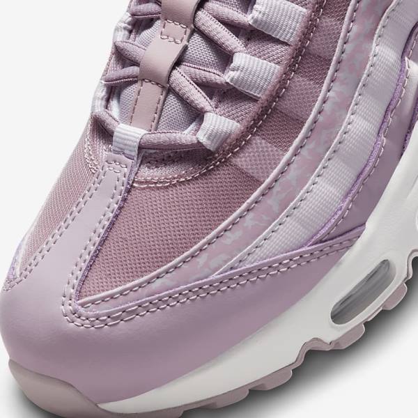 Purple / White / Metal Silver Women's Nike Air Max 95 Sneakers | NK218QYP