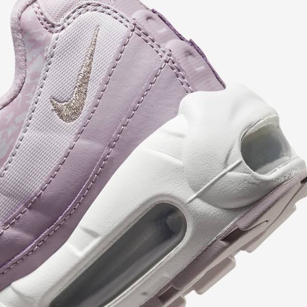 Purple / White / Metal Silver Women's Nike Air Max 95 Sneakers | NK218QYP