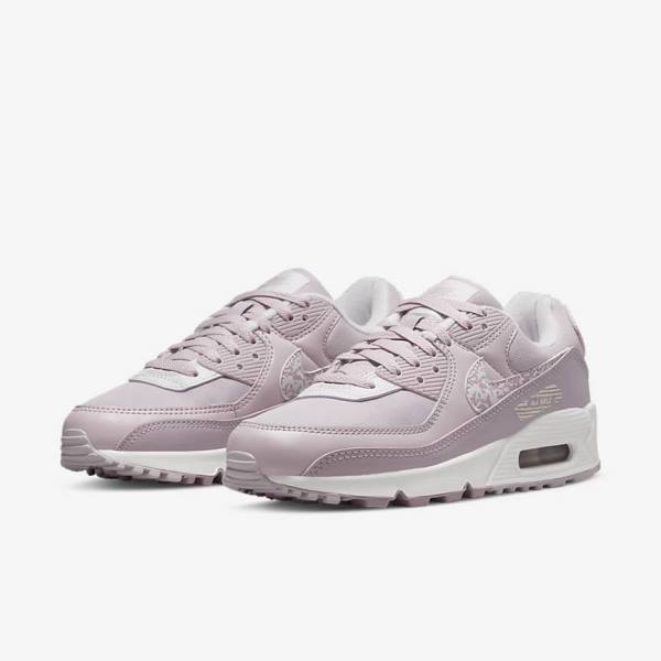 Purple / White Women's Nike Air Max 90 Sneakers | NK289WEQ