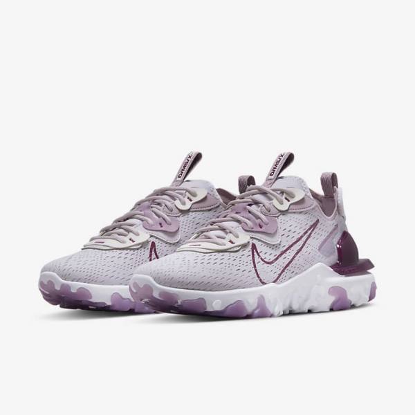 Purple Women's Nike React Vision Sneakers | NK280INT