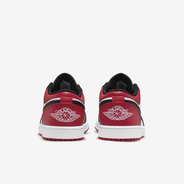 Red / Black / White Men's Nike Air Jordan 1 Low Sneakers | NK406LCD