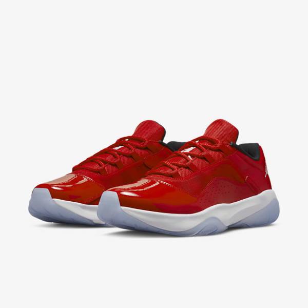 Red / Black / White Men's Nike Air Jordan 11 CMFT Low Jordan Shoes | NK804TGA