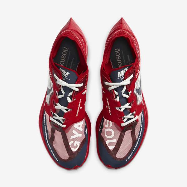 Red / Blue Men's Nike ZoomX Vaporfly Next% x Gyakusou Sneakers | NK042DWK