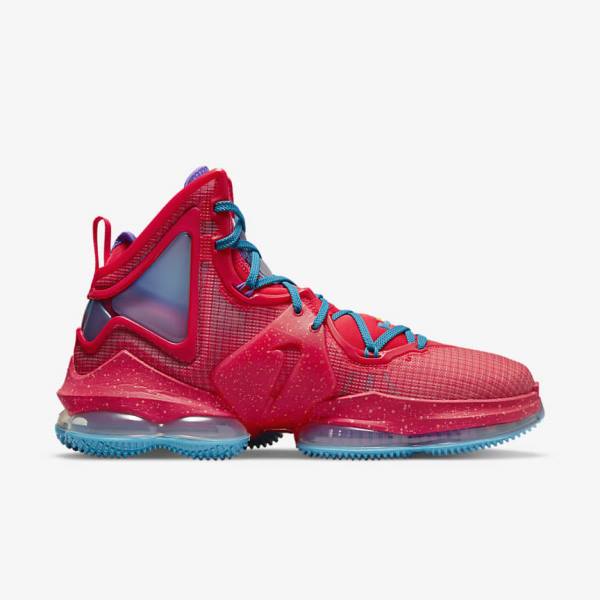 Red / Blue / Purple / Red Men's Nike LeBron 19 Basketball Shoes | NK152CTX