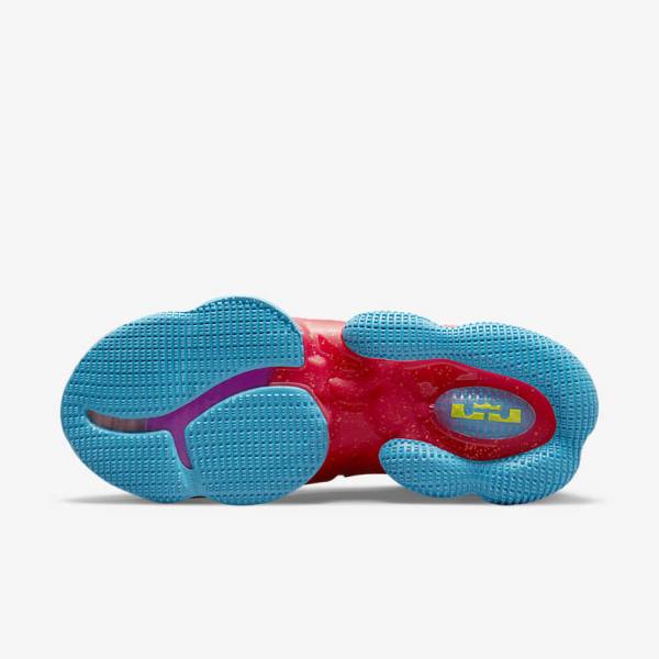 Red / Blue / Purple / Red Women's Nike LeBron 19 Basketball Shoes | NK546LGS