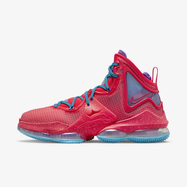 Red / Blue / Purple / Red Women\'s Nike LeBron 19 Basketball Shoes | NK546LGS