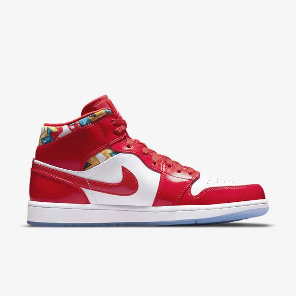 Red / Navy / White Men's Nike Air Jordan 1 Mid SE Jordan Shoes | NK709VJC