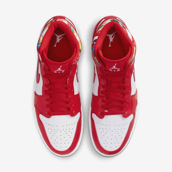 Red / Navy / White Men's Nike Air Jordan 1 Mid SE Jordan Shoes | NK709VJC