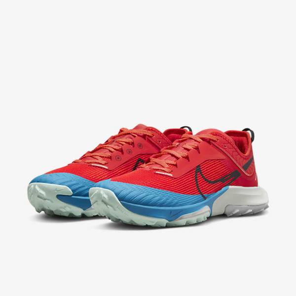 Red / Orange / Blue / Black Men's Nike Air Zoom Terra Kiger 8 Trail Running Shoes | NK218VUS