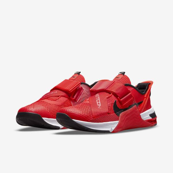 Red / White / Black Women's Nike Metcon 7 FlyEase Training Shoes | NK519SXY