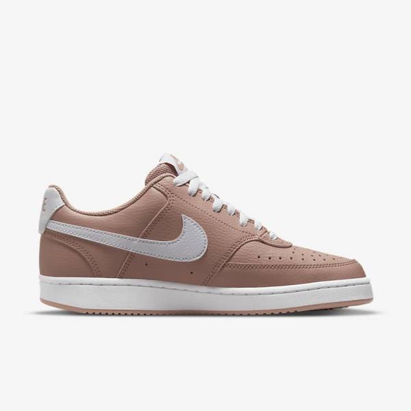 Rose / Black / White Women's Nike Court Vision Low Next Nature Sneakers | NK716ETD