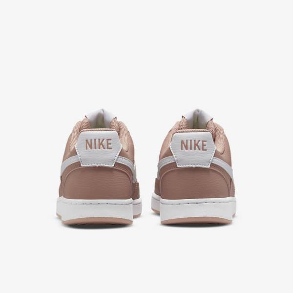 Rose / Black / White Women's Nike Court Vision Low Next Nature Sneakers | NK716ETD