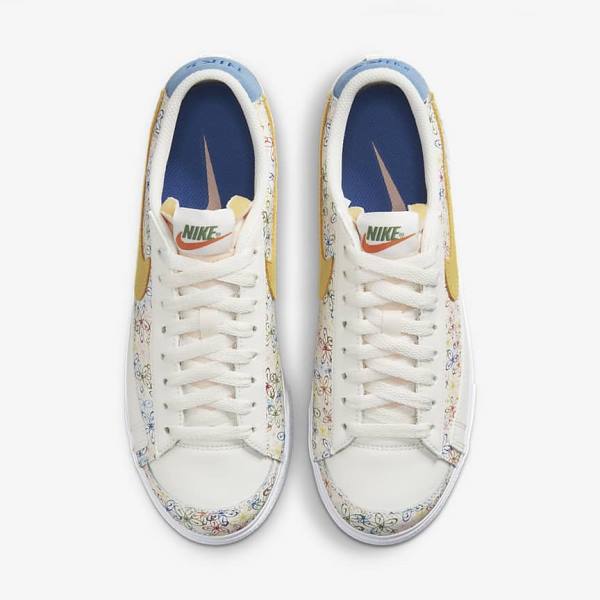 Royal / Blue Women's Nike Blazer Low Platform Sneakers | NK073DQK