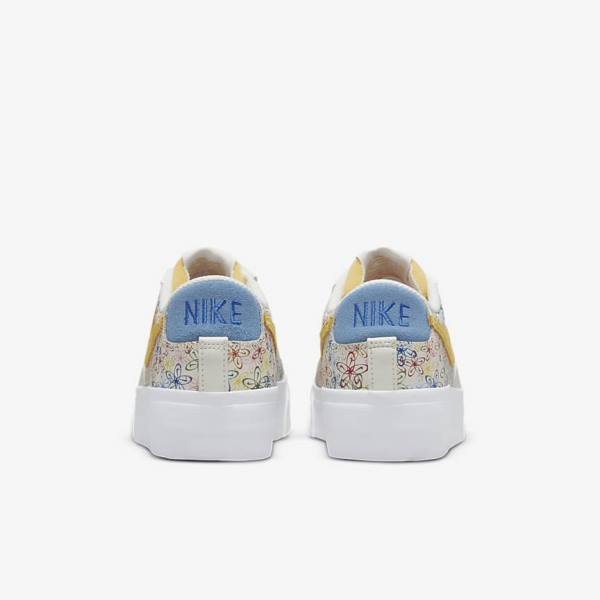 Royal / Blue Women's Nike Blazer Low Platform Sneakers | NK073DQK