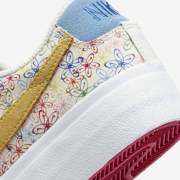 Royal / Blue Women's Nike Blazer Low Platform Sneakers | NK073DQK