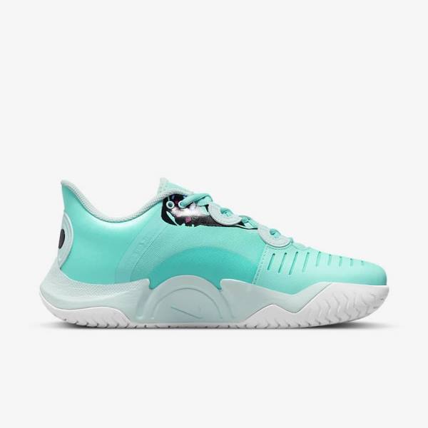 Turquoise / Black / Fuchsia / Turquoise Women's Nike NikeCourt Air Zoom GP Turbo Naomi Osaka Tennis Shoes | NK205XUN