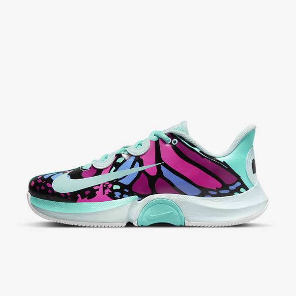 Turquoise / Black / Fuchsia / Turquoise Women\'s Nike NikeCourt Air Zoom GP Turbo Naomi Osaka Tennis Shoes | NK205XUN