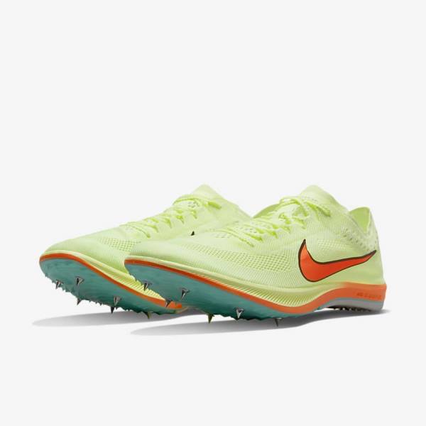 Turquoise / Black / Orange Women's Nike ZoomX Dragonfly Athletics Distance Spikes Running Shoes | NK372DXP