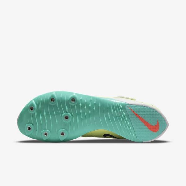 Turquoise / Orange Women's Nike Air Zoom LJ Elite Athletics Jumping Spikes Running Shoes | NK031ORH