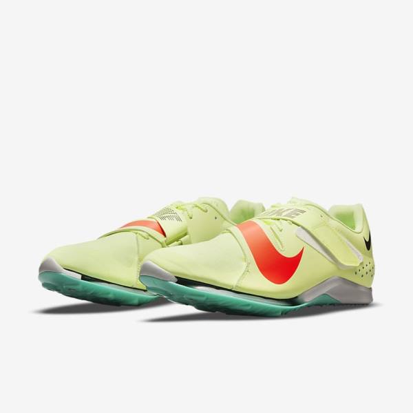 Turquoise / Orange Women's Nike Air Zoom LJ Elite Athletics Jumping Spikes Running Shoes | NK031ORH