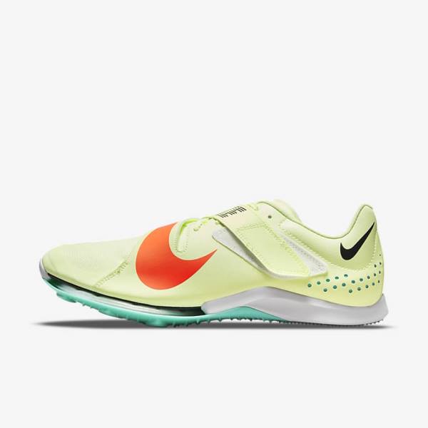 Turquoise / Orange Women\'s Nike Air Zoom LJ Elite Athletics Jumping Spikes Running Shoes | NK031ORH