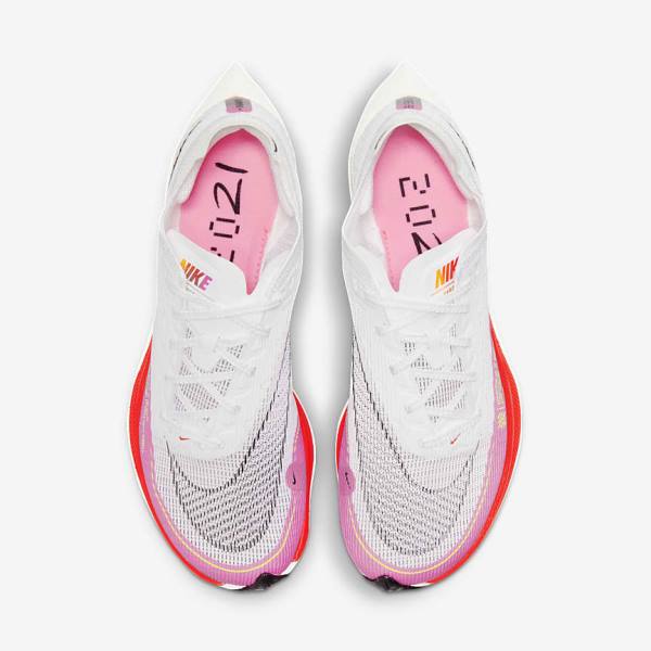 White / Black / Black Women's Nike ZoomX Vaporfly Next% 2 Road Racing Running Shoes | NK198PEF