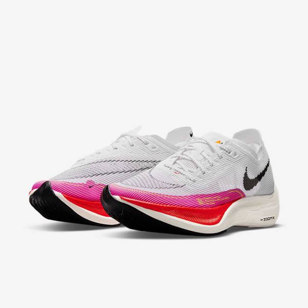 White / Black / Black Women's Nike ZoomX Vaporfly Next% 2 Road Racing Running Shoes | NK198PEF