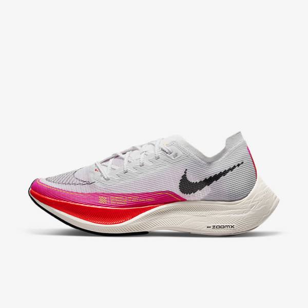 White / Black / Black Women\'s Nike ZoomX Vaporfly Next% 2 Road Racing Running Shoes | NK198PEF