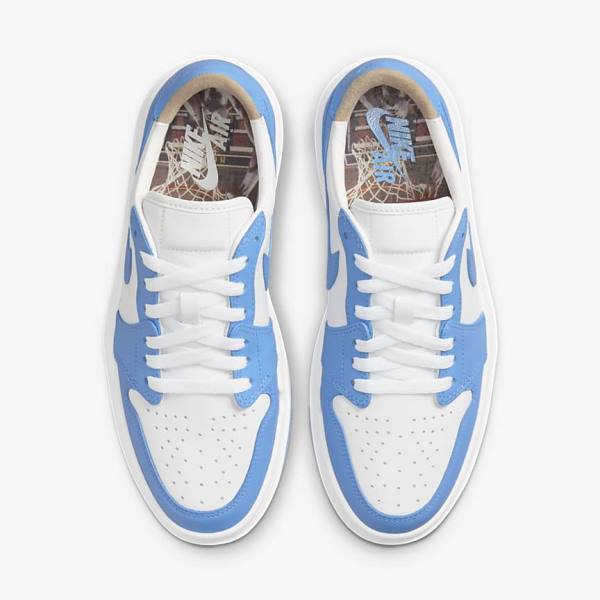 White Black / Blue Women's Nike Air Jordan 1 Elevate Low SE Sneakers | NK830IDM