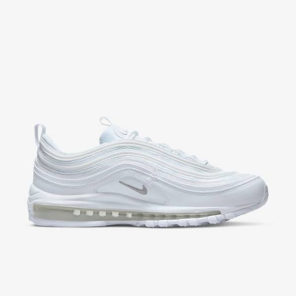 White / Black / Grey Men's Nike Air Max 97 Sneakers | NK054TFN