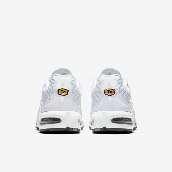 White / Black / Grey / White Men's Nike Air Max Plus Sneakers | NK082YOH