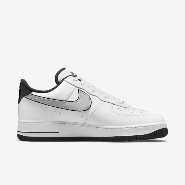 White / Black / Grey / White Men's Nike Air Force 1 07 LV8 Sneakers | NK235LKV