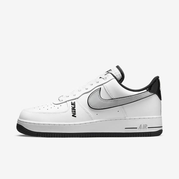 White / Black / Grey / White Men\'s Nike Air Force 1 07 LV8 Sneakers | NK235LKV