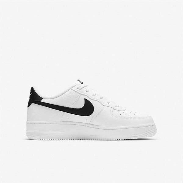 White / Black Kids' Nike Air Force 1 Older Sneakers | NK521XVH