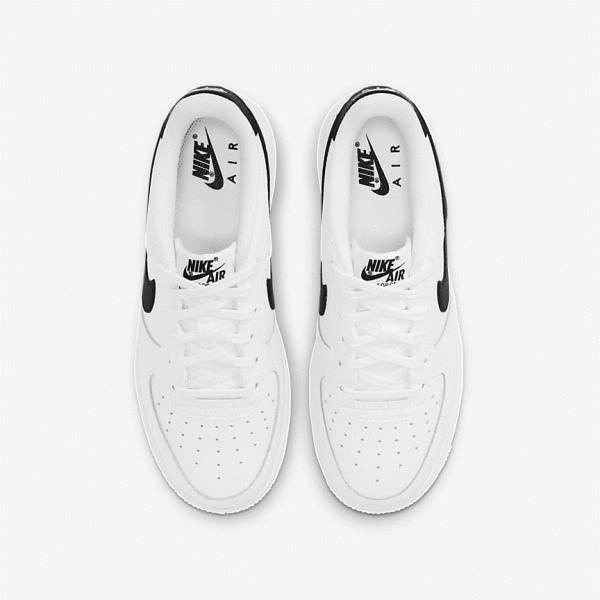 White / Black Kids' Nike Air Force 1 Older Sneakers | NK521XVH