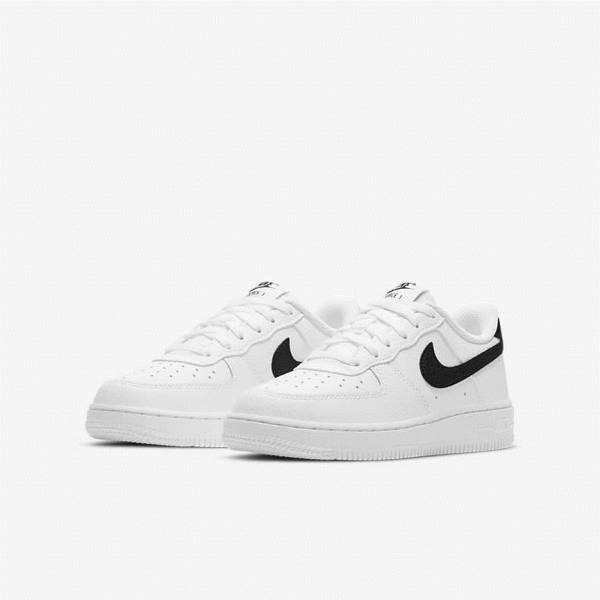 White / Black Kids' Nike Air Force 1 Older Sneakers | NK521XVH