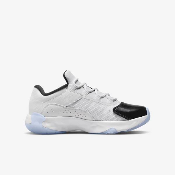 White / Black Kids' Nike Air Jordan 11 CMFT Low Older Sneakers | NK184ODA