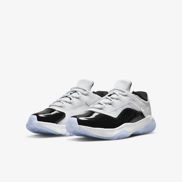 White / Black Kids' Nike Air Jordan 11 CMFT Low Older Jordan Shoes | NK596FHR