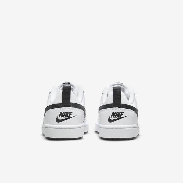 White / Black Kids' Nike Court Borough Low 2 Older Sneakers | NK062NSI