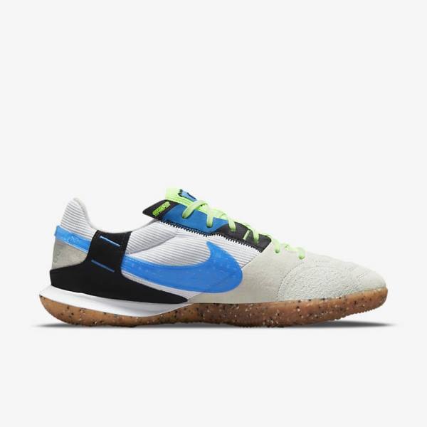 White / Black / Light Green / Light Blue Men's Nike Streetgato Football Shoes | NK391JET