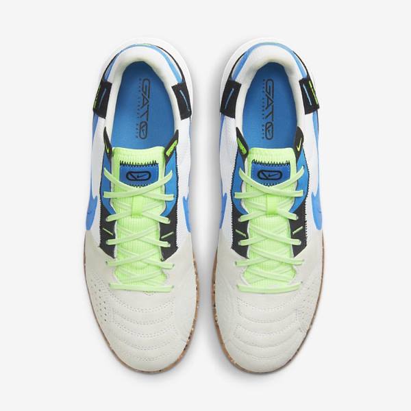 White / Black / Light Green / Light Blue Men's Nike Streetgato Football Shoes | NK391JET