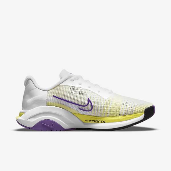 White / Black / Light Lemon Women's Nike ZoomX SuperRep Surge Endurance Class Training Shoes | NK951BYK