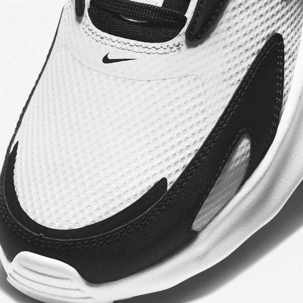 White / Black Men's Nike Air Max Bolt Sneakers | NK629HBP