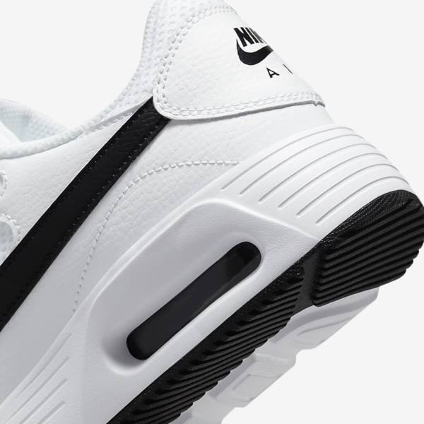 White / Black Men's Nike Air Max SC Sneakers | NK015IRY