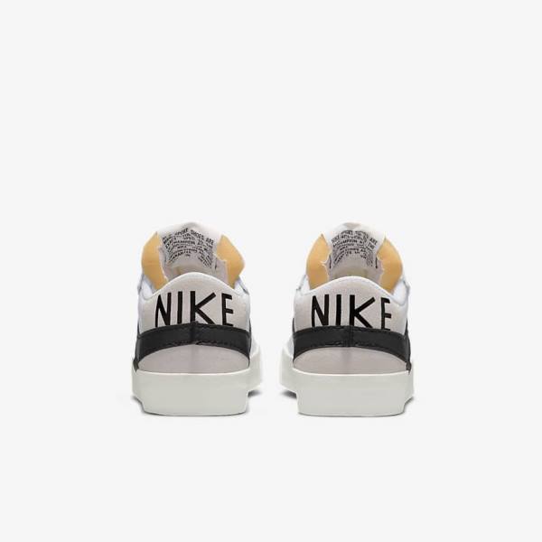 White / Black Men's Nike Blazer Low 77 Jumbo Sneakers | NK874ZGB