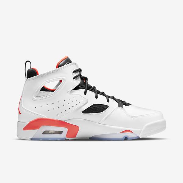 White / Black Men's Nike Jordan Flight Club 91 Sneakers | NK487MKN