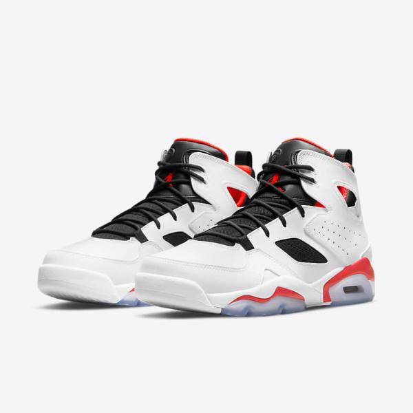 White / Black Men's Nike Jordan Flight Club 91 Sneakers | NK487MKN